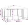 Carpa para fiestas con 8 paredes de malla HDPE blanco 4x4 m de , Tiendas de campaña - Ref: Foro24-4010061, Precio: 136,03 €, ...