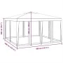Carpa para fiestas con 8 paredes de malla HDPE blanco 4x4 m de , Tiendas de campaña - Ref: Foro24-4010061, Precio: 129,80 €, ...