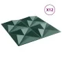 Paneles de pared 12 uds XPS origami verde 50x50 cm 3 m² de , Recubrimiento de paredes - Ref: Foro24-4100065, Precio: 37,93 €,...