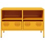 Mueble TV acero laminado en frío amarillo mostaza 68x39x43,5 cm de , Muebles TV - Ref: Foro24-851319, Precio: 69,85 €, Descue...