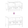 Mueble TV acero laminado en frío amarillo mostaza 68x39x43,5 cm de , Muebles TV - Ref: Foro24-851319, Precio: 69,85 €, Descue...