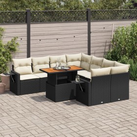 Set de sofás de jardín con cojines 9 pzas ratán sintético negro de , Conjuntos de jardín - Ref: Foro24-3327129, Precio: 596,2...
