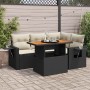 Set de muebles de jardín 5 pzas y cojines ratán sintético negro de , Conjuntos de jardín - Ref: Foro24-3327143, Precio: 373,0...