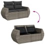 Set de sofás de jardín 7 pzas con cojines ratán sintético gris de , Conjuntos de jardín - Ref: Foro24-3327224, Precio: 527,40...
