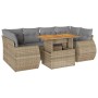 Set sofás de jardín 7 piezas y cojines ratán sintético beige de , Conjuntos de jardín - Ref: Foro24-3327230, Precio: 534,58 €...