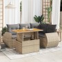 Juego de sofás jardín con cojines 5 pzas ratán sintético beige de , Conjuntos de jardín - Ref: Foro24-3327258, Precio: 407,39...