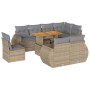 Set de sofás de jardín con cojines 9 pzas ratán sintético beige de , Conjuntos de jardín - Ref: Foro24-3327279, Precio: 738,3...