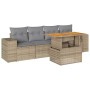 Juego de sofás jardín con cojines 5 pzas ratán sintético beige de , Conjuntos de jardín - Ref: Foro24-3327321, Precio: 389,66...