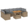 Set de sofás de jardín y cojines 8 piezas ratán sintético beige de , Conjuntos de jardín - Ref: Foro24-3327349, Precio: 574,3...