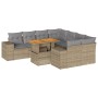 Set de sofás de jardín con cojines 9 pzas ratán sintético beige de , Conjuntos de jardín - Ref: Foro24-3327356, Precio: 662,1...