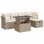 Juego de sofás jardín con cojines 6 pzas ratán sintético beige de , Conjuntos de jardín - Ref: Foro24-3326139, Precio: 451,50...