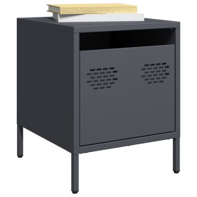 Mesita de noche acero gris antracita 35x39x43,5 cm de , Mesitas de noche - Ref: Foro24-851248, Precio: 43,68 €, Descuento: %