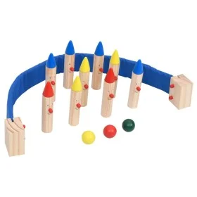Juego de bolos de madera de pino maciza multicolor de vidaXL, Juegos sobre hierba - Ref: Foro24-93173, Precio: 25,80 €, Descu...
