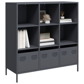 Aparador acero gris antracita 101,5x39x103,5 cm de , Aparadores - Ref: Foro24-851390, Precio: 173,27 €, Descuento: %