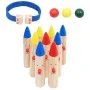 Juego de bolos de madera de pino maciza multicolor de vidaXL, Juegos sobre hierba - Ref: Foro24-93173, Precio: 25,80 €, Descu...