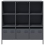 Aparador acero gris antracita 101,5x39x103,5 cm de , Aparadores - Ref: Foro24-851390, Precio: 173,27 €, Descuento: %