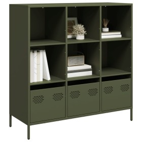 Aparador acero verde oliva 101,5x39x103,5 cm de , Aparadores - Ref: Foro24-851392, Precio: 174,29 €, Descuento: %