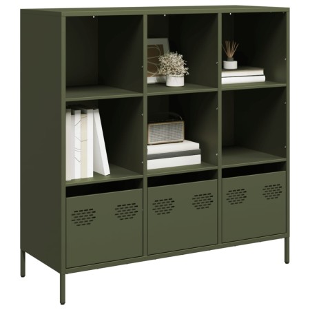 Aparador acero verde oliva 101,5x39x103,5 cm de , Aparadores - Ref: Foro24-851392, Precio: 174,29 €, Descuento: %
