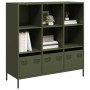 Aparador acero verde oliva 101,5x39x103,5 cm de , Aparadores - Ref: Foro24-851392, Precio: 174,29 €, Descuento: %