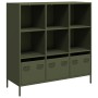Aparador acero verde oliva 101,5x39x103,5 cm de , Aparadores - Ref: Foro24-851392, Precio: 174,29 €, Descuento: %