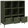 Aparador acero verde oliva 101,5x39x103,5 cm de , Aparadores - Ref: Foro24-851392, Precio: 174,29 €, Descuento: %