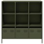 Aparador acero verde oliva 101,5x39x103,5 cm de , Aparadores - Ref: Foro24-851392, Precio: 174,29 €, Descuento: %