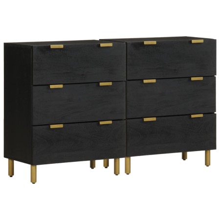 Aparadores 2 uds madera de ingeniería negro 60x33x75 cm de , Taquillas y armarios de almacenamiento - Ref: Foro24-3309992, Pr...