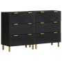 Aparadores 2 uds madera de ingeniería negro 60x33x75 cm de , Taquillas y armarios de almacenamiento - Ref: Foro24-3309992, Pr...