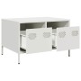 Mueble para TV acero laminado en frío blanco 68x50x43,5 cm de , Muebles TV - Ref: Foro24-851243, Precio: 81,15 €, Descuento: %