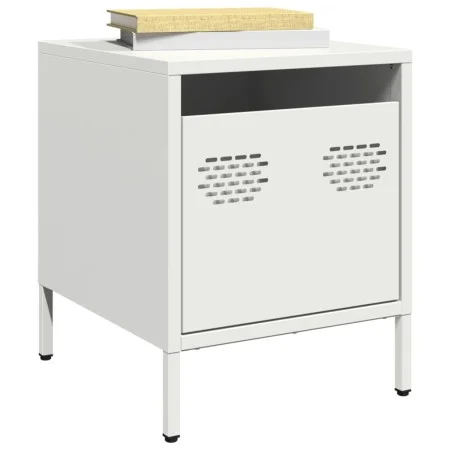 Mesitas de noche 2 unidades acero blanco 35x39x43,5 cm de , Mesitas de noche - Ref: Foro24-851255, Precio: 73,94 €, Descuento: %
