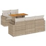 Juego de sofás jardín con cojines 6 pzas ratán sintético beige de , Conjuntos de jardín - Ref: Foro24-3326991, Precio: 530,77...