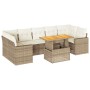 Set de sofás de jardín y cojines 8 piezas ratán sintético beige de , Conjuntos de jardín - Ref: Foro24-3327012, Precio: 588,4...