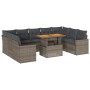 Set de sofás de jardín y cojines 10 pzas ratán sintético gris de , Conjuntos de jardín - Ref: Foro24-3327084, Precio: 656,65 ...