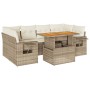 Set sofás de jardín 7 piezas y cojines ratán sintético beige de , Conjuntos de jardín - Ref: Foro24-3327117, Precio: 578,40 €...
