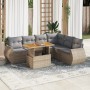 Set sofás de jardín 7 piezas y cojines ratán sintético beige de , Conjuntos de jardín - Ref: Foro24-3327272, Precio: 520,49 €...