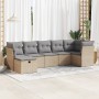 Set sofás de jardín 7 piezas y cojines ratán sintético beige de , Conjuntos de jardín - Ref: Foro24-3325305, Precio: 461,08 €...