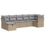 Set sofás de jardín 7 piezas y cojines ratán sintético beige de , Conjuntos de jardín - Ref: Foro24-3325305, Precio: 461,08 €...