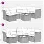 Set de sofás de jardín 8 pzas y cojines ratán sintético gris de , Conjuntos de jardín - Ref: Foro24-3325318, Precio: 514,86 €...