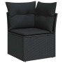 Set de sofás de jardín 7 pzas con cojines ratán sintético negro de , Conjuntos de jardín - Ref: Foro24-3325391, Precio: 485,0...