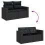 Set de sofás de jardín 7 pzas con cojines ratán sintético negro de , Conjuntos de jardín - Ref: Foro24-3325391, Precio: 485,0...
