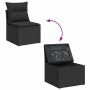Set de sofás de jardín 7 pzas con cojines ratán sintético negro de , Conjuntos de jardín - Ref: Foro24-3325401, Precio: 466,7...