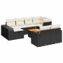 Set de sofás de jardín 11 pzas y cojines ratán sintético negro de , Conjuntos de jardín - Ref: Foro24-3326080, Precio: 576,43...