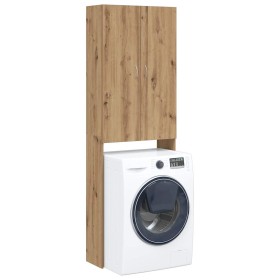 Armario de lavadora roble artisan 64x25,5x190 cm de , Accesorios para lavadoras y secadoras - Ref: Foro24-856647, Precio: 97,...