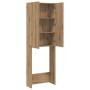 Armario de lavadora roble artisan 64x25,5x190 cm de , Accesorios para lavadoras y secadoras - Ref: Foro24-856647, Precio: 97,...