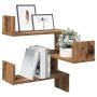 Estanterías pared esquina 2 uds madera envejecida 40x40x49,5 cm de , Estantes y estanterías - Ref: Foro24-856607, Precio: 56,...