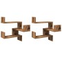 Estanterías pared esquina 2 uds madera envejecida 40x40x49,5 cm de , Estantes y estanterías - Ref: Foro24-856607, Precio: 56,...