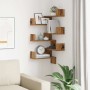 Estanterías pared esquina 2 uds madera envejecida 40x40x49,5 cm de , Estantes y estanterías - Ref: Foro24-856607, Precio: 56,...