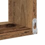 Estanterías pared esquina 2 uds madera envejecida 40x40x49,5 cm de , Estantes y estanterías - Ref: Foro24-856607, Precio: 56,...