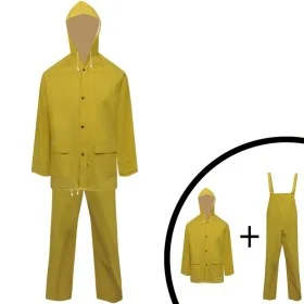 Chubasquero impermeable reforzado con capucha 2 pzas L amarillo by , waterproof suits - Ref: Foro24-130777, Price: 19,97 €, D...