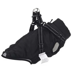 Abrigo para perro con arnés impermeable reflectante XL negro by , Clothes for dogs - Ref: Foro24-4019910, Price: 19,76 €, Dis...